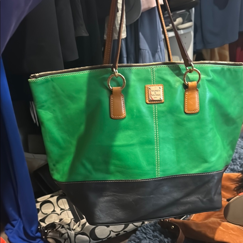 Green and Black Tote Bag
